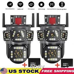 9MP Camera Dual Lens WiFi 1080P HD Night Vision CCTV PTZ Home Security IR Cam US