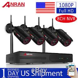 ANRAN 1080P 8CH Home Security WIFI Cameras System Wireless Outdoor Expandable US