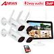Anran 3mp Security Camera System Outdoor Home 12monitor 1tb 2way Audio Wireless