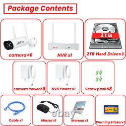 ANRAN 3MP Wireless WiFi Security Camera System 2-Way Audio Home Surveillance Kit