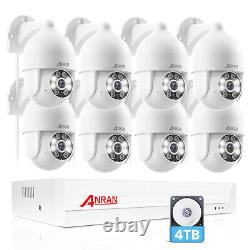 ANRAN 8MP POE Security Camera System Pan/Tilt Outdoor Home 8CH NVR 4TB IR Night