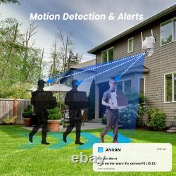 ANRAN 8MP POE Security Camera System Pan/Tilt Outdoor Home 8CH NVR 4TB IR Night