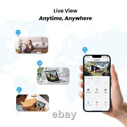 ANRAN 8MP POE Security Camera System Pan/Tilt Outdoor Home 8CH NVR 4TB IR Night