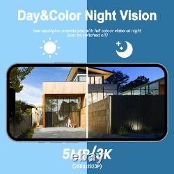 ANRAN 8MP POE Security Camera System Pan/Tilt Outdoor Home 8CH NVR 4TB IR Night