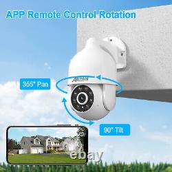 ANRAN 8MP POE Security Camera System Pan/Tilt Outdoor Home 8CH NVR 4TB IR Night