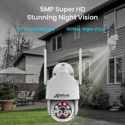 ANRAN 8MP POE Security Camera System Pan/Tilt Outdoor Home 8CH NVR 4TB IR Night