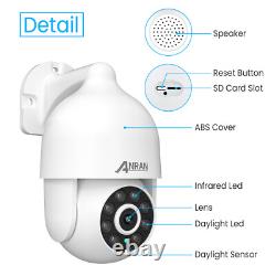 ANRAN 8MP POE Security Camera System Pan/Tilt Outdoor Home 8CH NVR 4TB IR Night