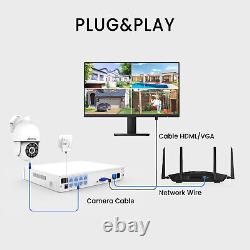 ANRAN 8MP POE Security Camera System Pan/Tilt Outdoor Home 8CH NVR 4TB IR Night