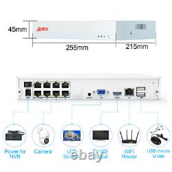 ANRAN 8MP POE Security Camera System Pan/Tilt Outdoor Home 8CH NVR 4TB IR Night