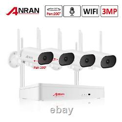ANRAN Audio Security Camera System Wireless HD 3MP Pan Home Outdoor CCTV 8CH NVR