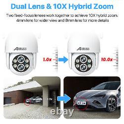 ANRAN Dual Lens 10X Zoom Wireless Security Camera System Home 8CH 13NVR Monitor