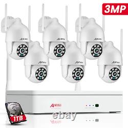 ANRAN Home Security Camera System Outdoor Wireless 1TB 5MP 360° PT 2way Audio 2K