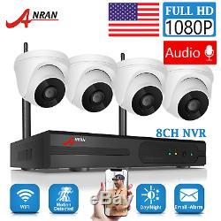 ANRAN Home Security Camera System Wireless Audio 2.0MP 4CH 1080P WiFi Recorder