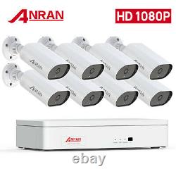 ANRAN Outdoor Security Camera System Wired Home 8CH 2MP HD CCTV DVR Kit IR Night