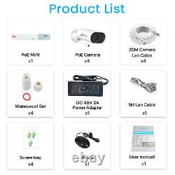 ANRAN POE Security Camera System 5MP Outdoor CCTV Home IP 8CH NVR Night Vision