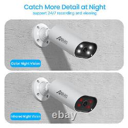 ANRAN POE Security Camera System 5MP Outdoor CCTV Home IP 8CH NVR Night Vision