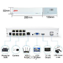 ANRAN POE Security Camera System 5MP Outdoor CCTV Home IP 8CH NVR Night Vision
