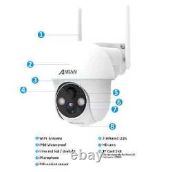 ANRAN Security Camera System 3MP HD CCTV 1TB HDD 8CH NVR Outdoor 360° PTZ Home