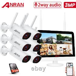 ANRAN Security Camera System Home Outdoor Wireless 13Monitor 2TB 2Way Audio 3MP