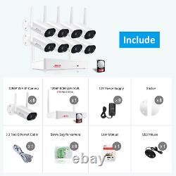ANRAN Security Camera System Home Outdoor Wireless 3MP 2TB Hard Drive Talk WiFi
