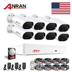 ANRAN Security Camera System Outdoor Home Monitor 8CH 1080P CCTV 1TB Hard Drive