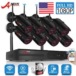 ANRAN Security Camera System Wireless Waterproof Home 1080P 8CH Outdoor CCTV 2TB