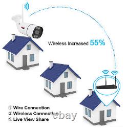 ANSPO Security Camera System Outdoor Wireless Audio Wifi Home CCTV 5MP 8CH NVR