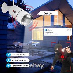 ANSPO Security Camera System Outdoor Wireless Audio Wifi Home CCTV 5MP 8CH NVR