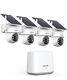 Ansque Security Cameras Wireless Outdoor Home System, 4 Camera Kit Solar Powered