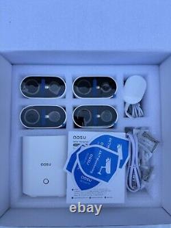 AOSU 2K Solar Security Cameras Wireless Outdoor, 4 Solar Camera for Home