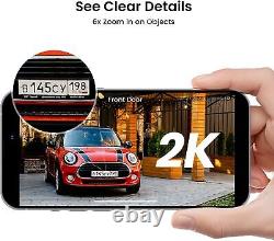AOSU Home Security Cameras Outdoor 2 Cam Kit Solar Powered 2K 5G 360° Auto Track