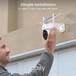 AOSU Home Security Cameras Outdoor 2 Cam Kit Solar Powered 2K 5G 360° Auto Track