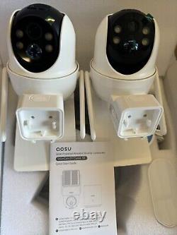 AOSU Security Cameras Outdoor Wireless, 2 Cam-Kit, No Subscription, Home Cameras