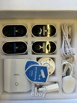 AOSU Solar Camera Security Outdoor 2K Security Cameras Wireless. 4 cameras