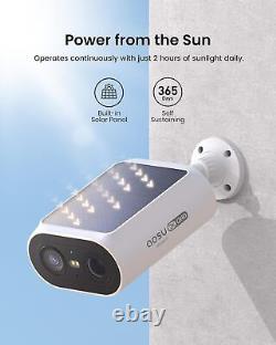 AOSU Solar Security Camera 2K HD, Wireless, Night Vision, 360° View, Easy Instal