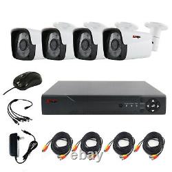 Anspo 4CH 960P AHD Home Security Camera System Waterproof Night Vision DVR CCTV