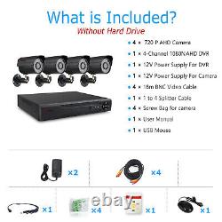 Anspo 4 PCS 720P 4 in1 HD Camera Outdoor CCTV Home Security Surveillance System