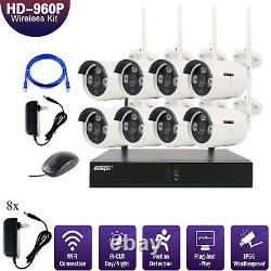 Anspo 8CH 960P HD Home Wireless Security Camera System CCTV WiFi Kit NVR Outdoor