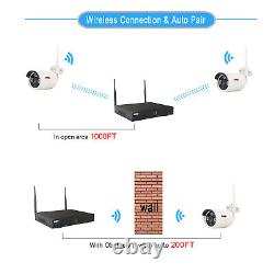 Anspo 8CH Wireless 960P HD Camera Security System Outdoor Home WIFI NVR CCTV Kit