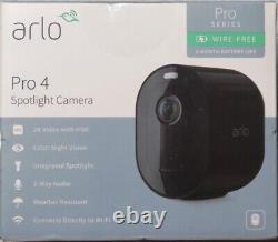 Arlo Pro 4 Spotlight Camera 1 Pack Wireless Security, 2K Video & HDR, VMC4050B