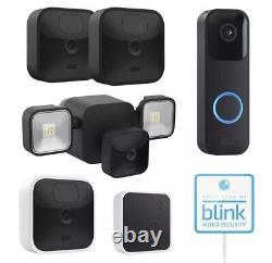 Blink Whole Home Security System 5 Cameras Video Doorbell Floodlight Bundle 7-pc