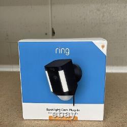 Brand New- Ring Spotlight Cam Plug-In Black