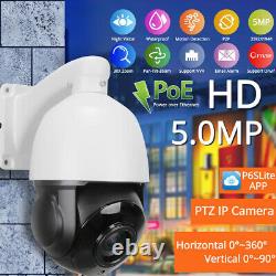 Built-in POE 30X Zoom 5MP Outdoor HD PTZ IP Speed Dome Camera IR Night Vision