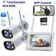 Camcamp 2k Wireless Home Security Camera System 7'' Touchscreen Monitor Nvr Sd