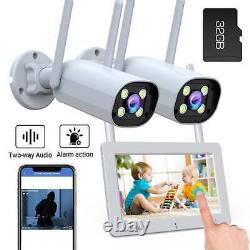 CAMCAMP 3MP Home Security Camera System Wifi 4CH 7'' Touch Screen Monitor+32GB