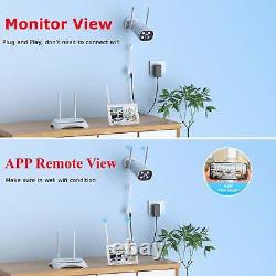 CAMCAMP 3MP Home Security Camera System Wifi 4CH 7'' Touch Screen Monitor+32GB