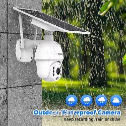 CAMCAMP Home Security Camera Wireless Outdoor 2MP Solar WiFi PTZ IP Camera 4Pack