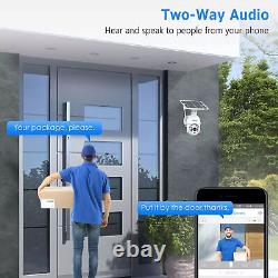 CAMCAMP Home Security Camera Wireless Outdoor 2MP Solar WiFi PTZ IP Camera 4Pack