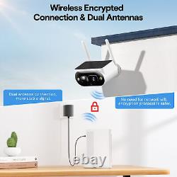 CAMCAMP Solar Powered 10CH Home Security Camera System Night Vision 64GB Storage
