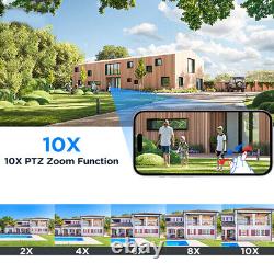 CCTV Camera Security System 5MP PoE PTZ Cameras for Home Security 24/7 Record
